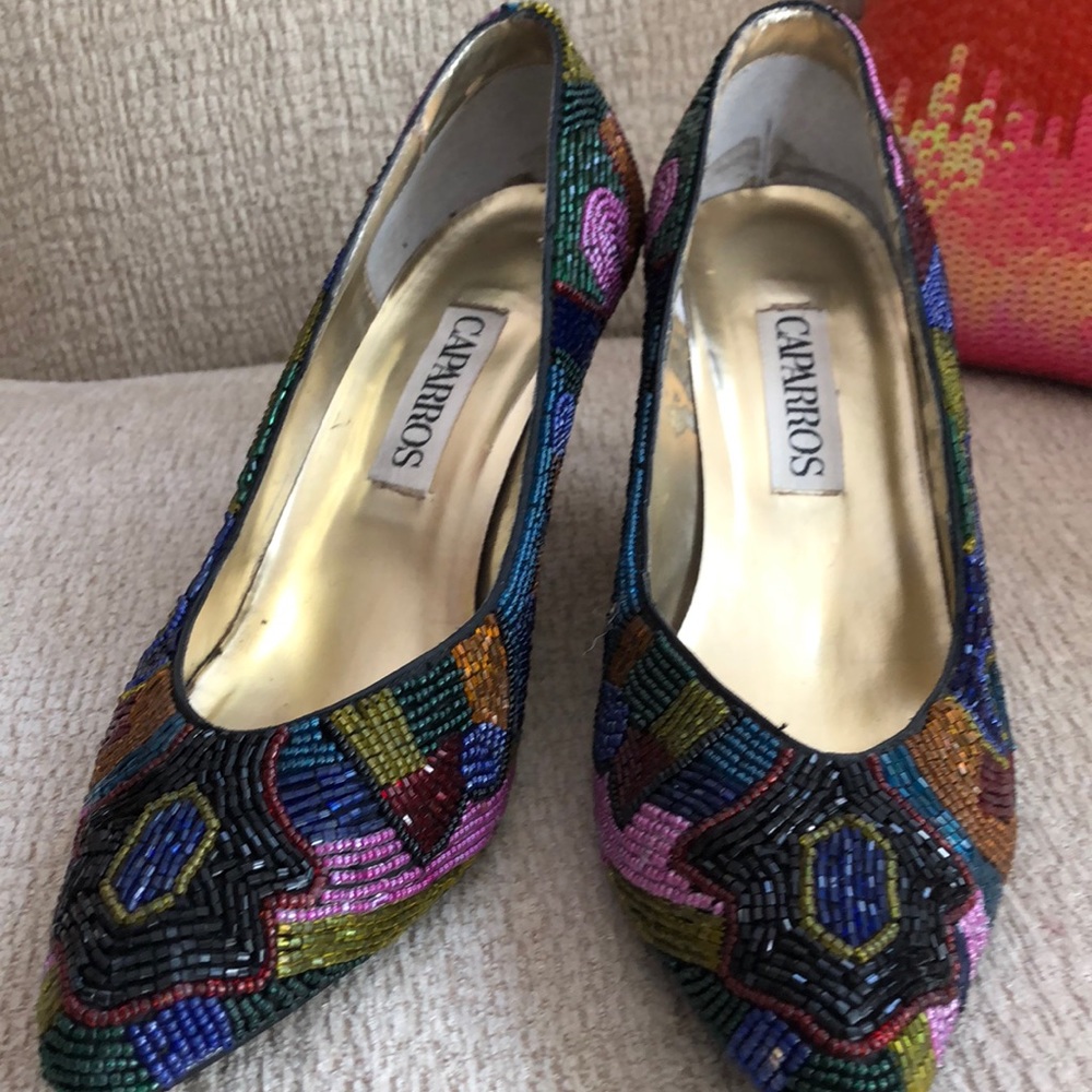 Vintage Beaded Heels